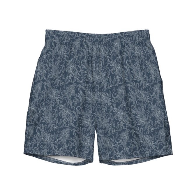 Men's Swim Shorts with Oriental Print - Indian Summer Style
