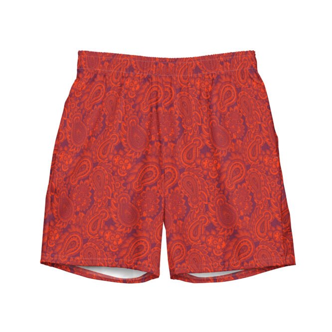 Men's Swim Trunks with Indian Motif - Stylish Beachwear