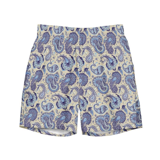 Men's Swim Shorts with Indian Print - Trendy Beachwear