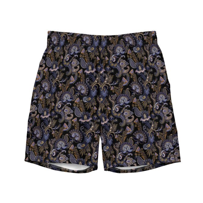 Men's Swimwear with Oriental Indian Print - Summer Fashion