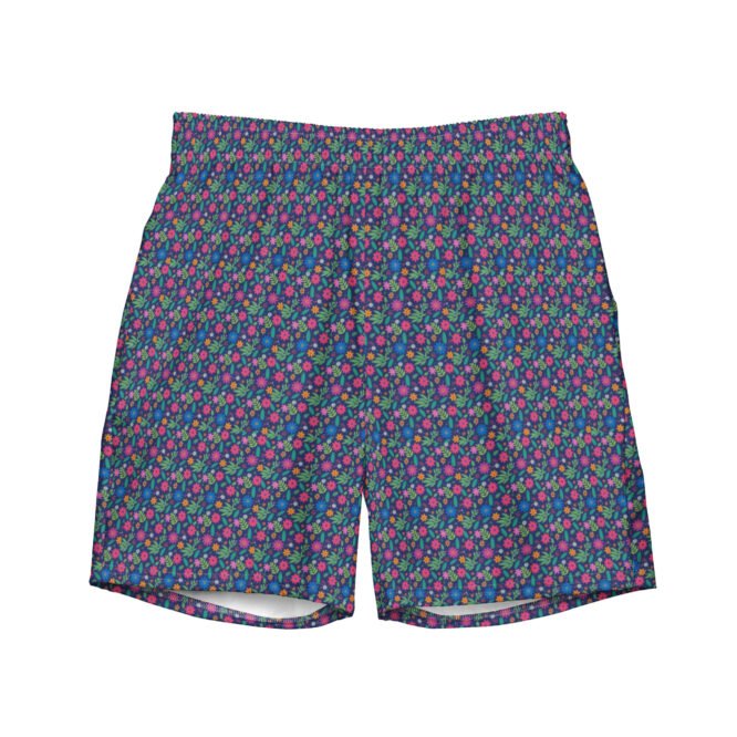 Men's Floral Swim Trunks: Versatile Gym & Beach Activewear